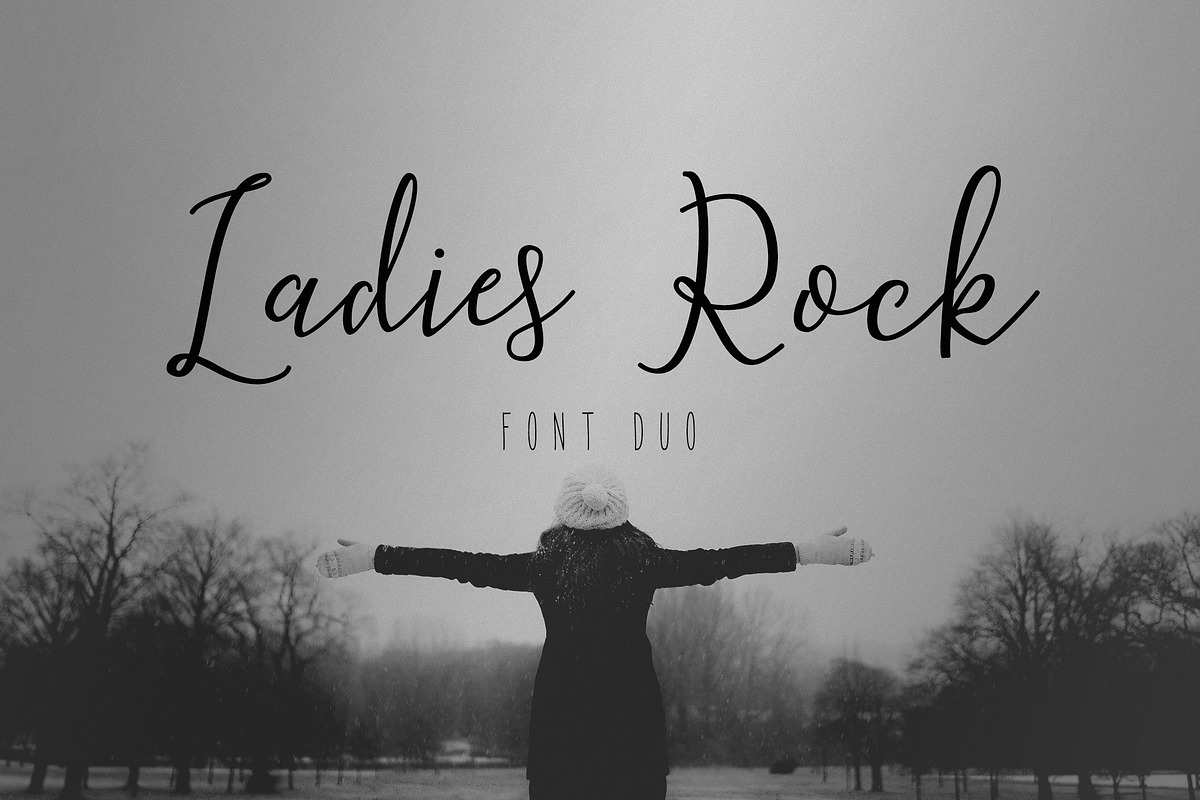 Ladies Rock Font Duo in Script Fonts - product preview 8