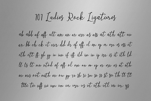Ladies Rock Font Duo in Script Fonts - product preview 7