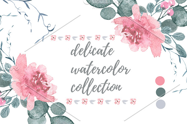 Delicate watercolors collection