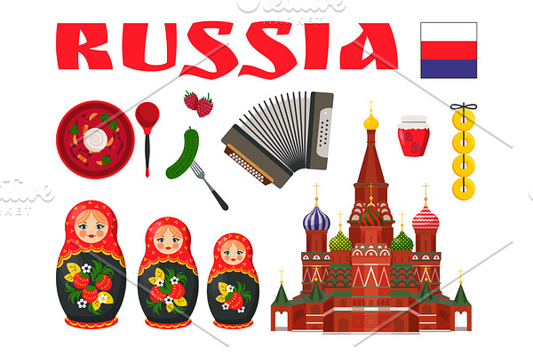 Russian Culture Vector Illustration