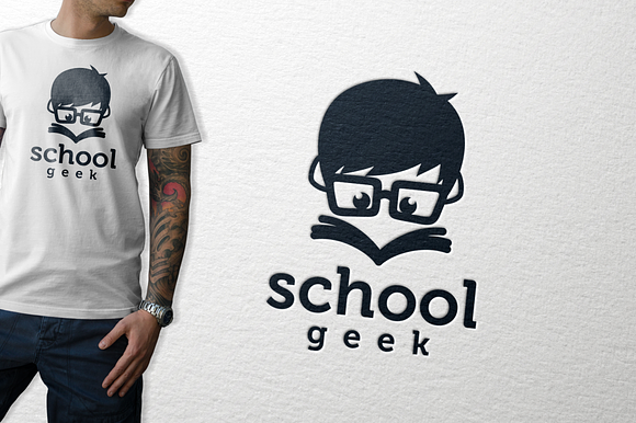 8 School Geek Different Hair Styles in Logo Templates - product preview 3