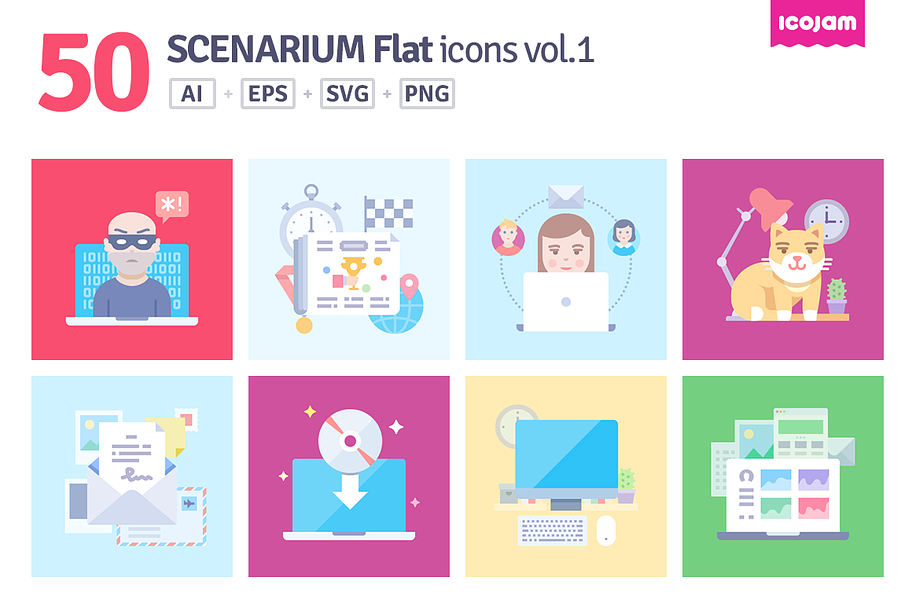 Scenarium Flat icons vol.1