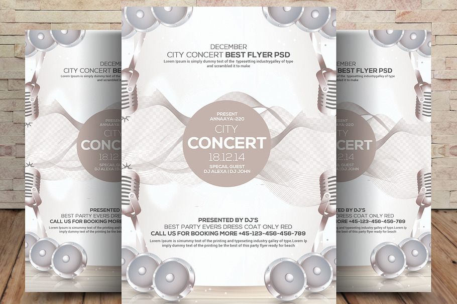 City Concert Flyer / Poster in Flyer Templates - product preview 8