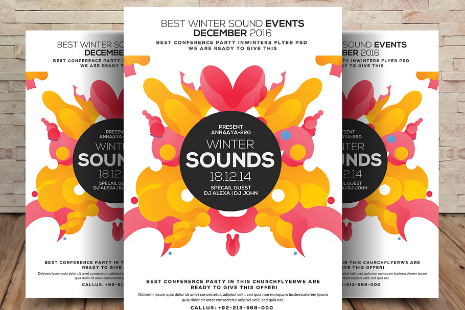 Winter Sounds in Flyer Templates - product preview 8