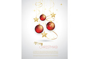Background with Christmas baubles 