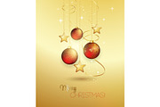 Background with Christmas baubles 
