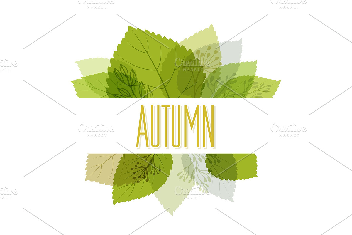 Autumn background with leaves.  in Illustrations - product preview 8
