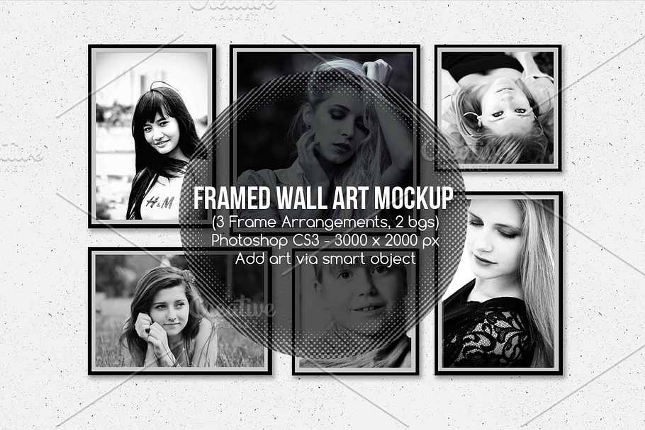 Framed Wall Art Mockup v1 in Print Mockups - product preview 8