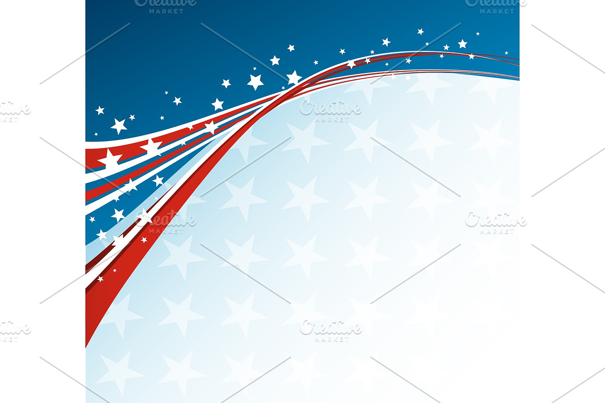 American Flag, Vector patriotic in Illustrations - product preview 8
