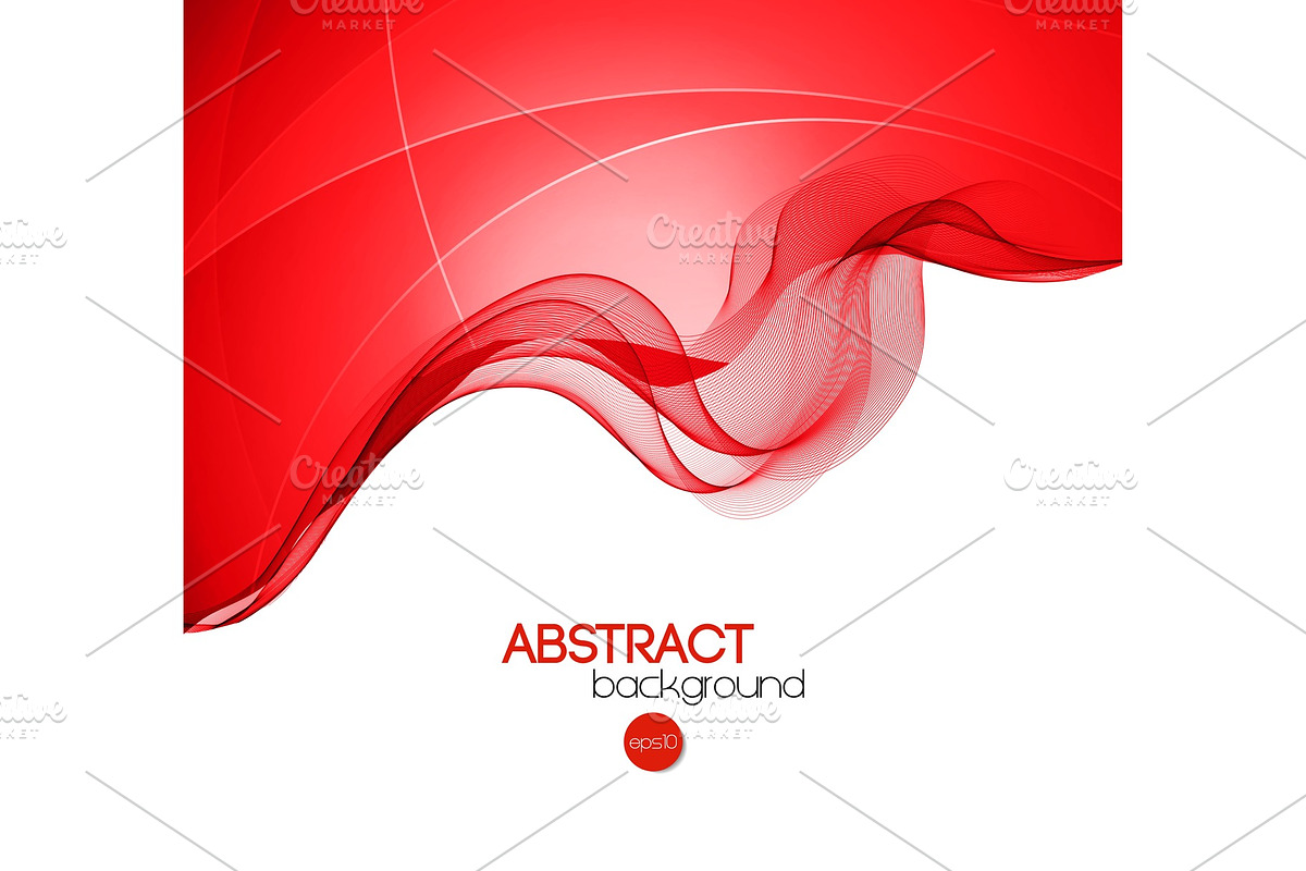 Abstract curved lines background in Illustrations - product preview 8