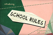 School Rules - a handwritten font