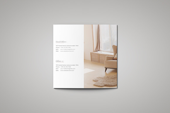 Real Estate Square Trifold Brochure in Brochure Templates - product preview 4