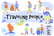 Traveling People Vector Illustration