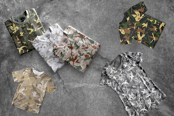 Seamless camouflage with birds in Patterns - product preview 2