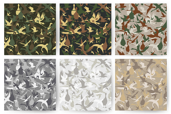 Seamless camouflage with birds in Patterns - product preview 3