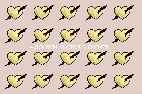 4 Golden Vector Elements in Illustrations - product preview 5