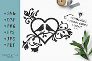 Love Birds Heart - Wedding SVG