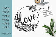 Love Flower Circle - Wedding SVG