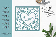 Love Heart Frame - Wedding SVG 
