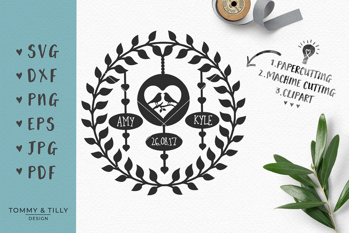 Wedding Garland - SVG & Clipart in Objects - product preview 8