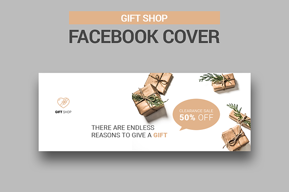 6 Gift Shop Facebook Covers in Facebook Templates - product preview 1