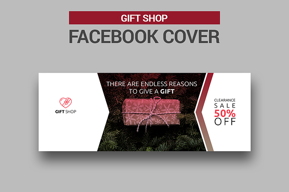 6 Gift Shop Facebook Covers in Facebook Templates - product preview 2