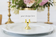 Place Card Mockup with Smart Object