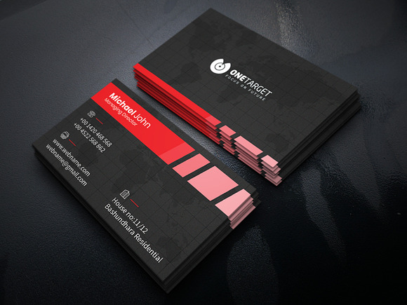 Dark Corporate Business Card in Business Card Templates - product preview 1