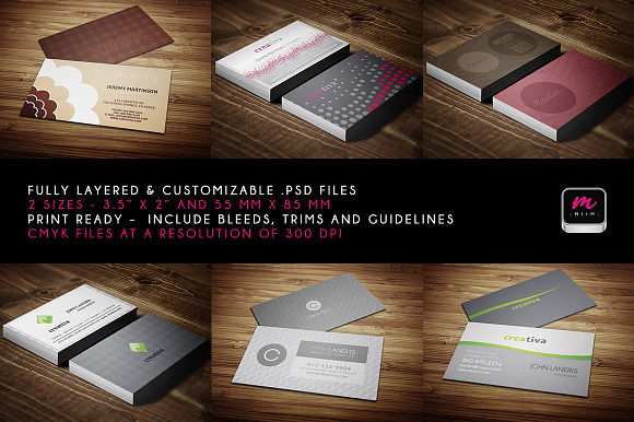(Sale -75%) Business Cards Bundle 03 in Business Card Templates - product preview 2