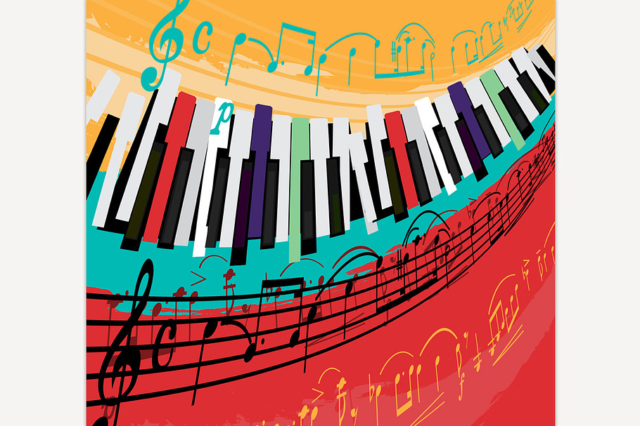 Jazz Poster Background in Illustrations - product preview 8