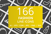 166 Fashion Line Inverted Icons
