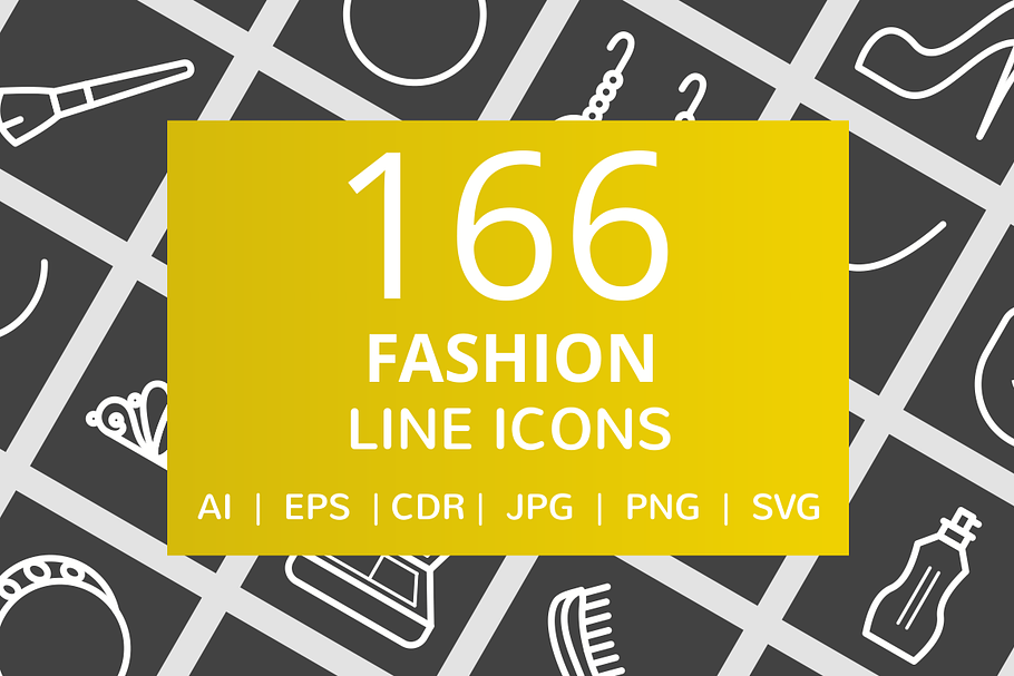 166 Fashion Line Inverted Icons in Graphics - product preview 8
