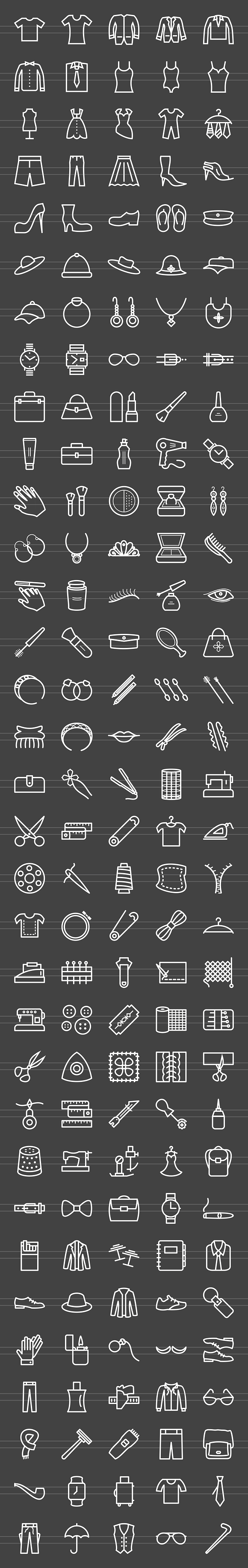 166 Fashion Line Inverted Icons in Graphics - product preview 1