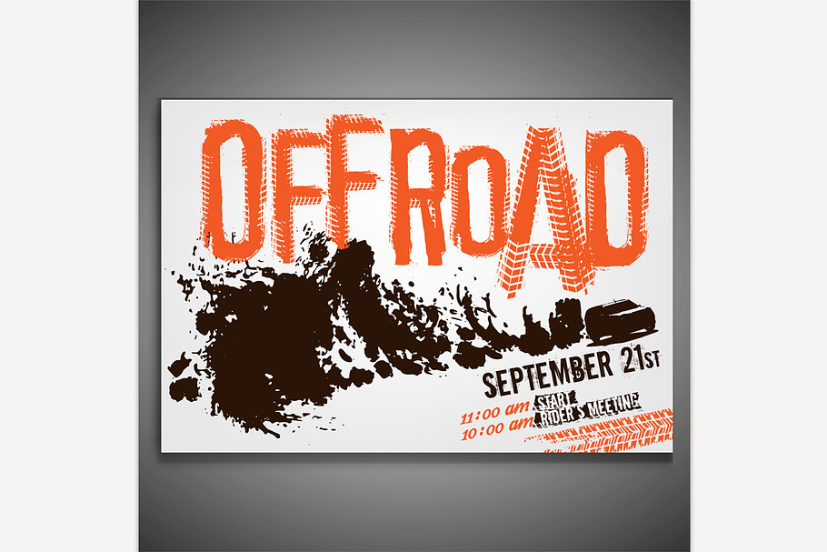 Off-Road horizontal poster in Illustrations - product preview 8