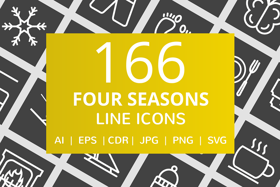 166 Four Seasons Line Inverted Icons