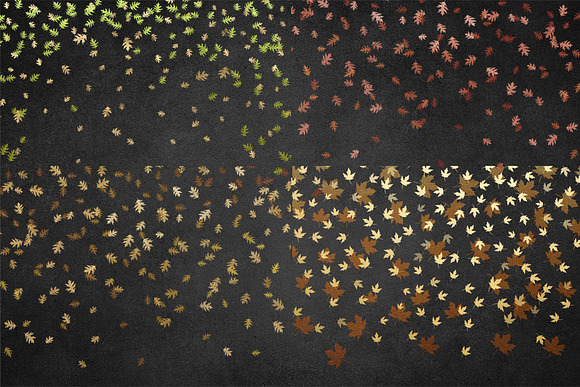 Gold Autumn Leaf Confetti in Illustrations - product preview 1