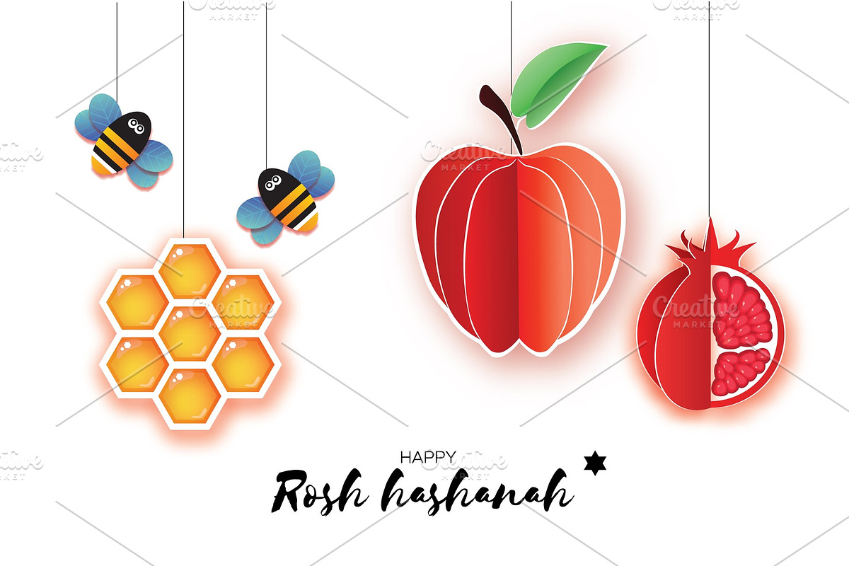 Jewish New Year, Rosh Hashanah in Illustrations - product preview 8