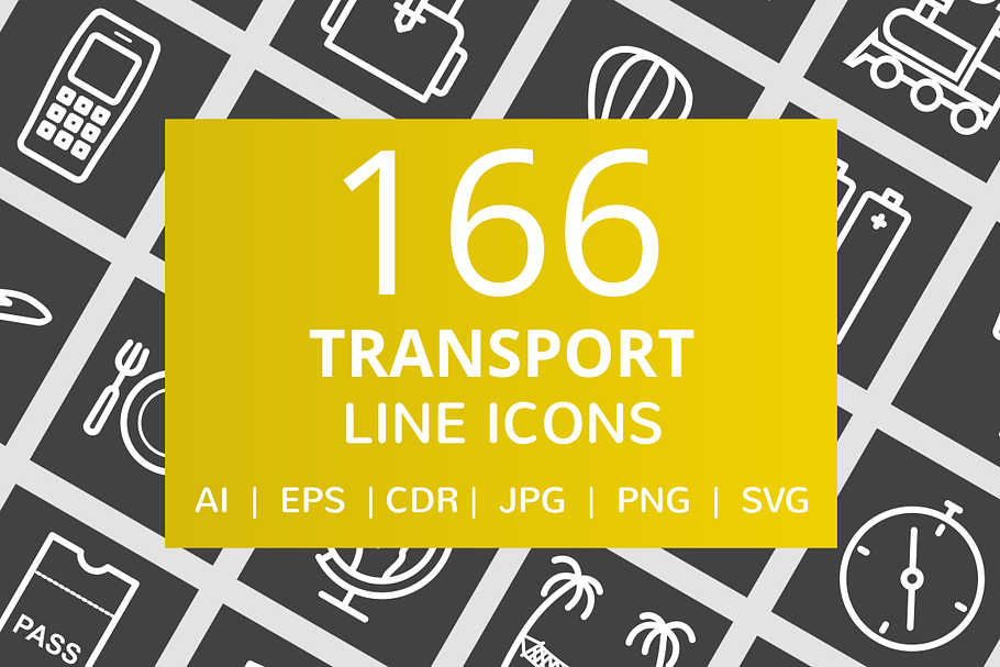 166 Transport Line Inverted Icons