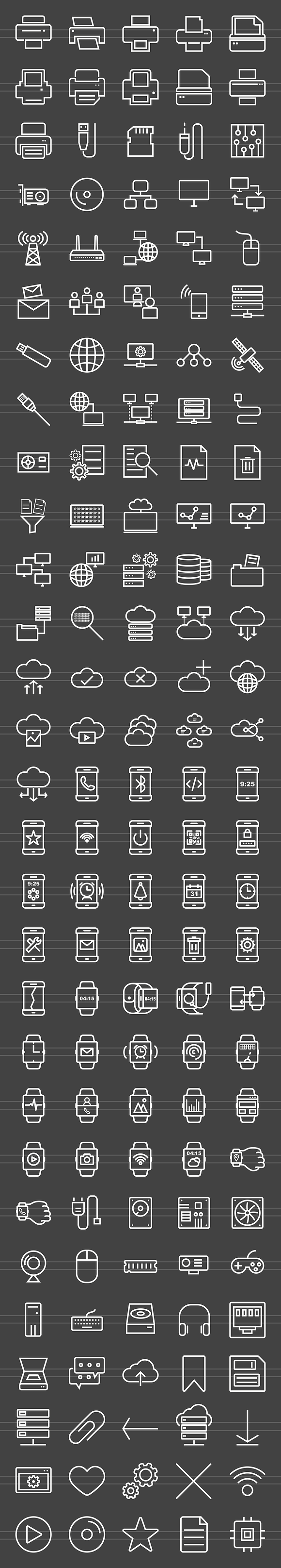 145 Hardware Line Inverted Icons in Graphics - product preview 1