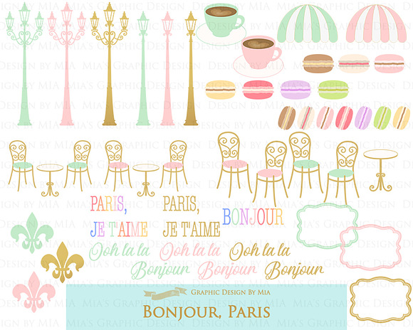 Parisian,Bonjour Paris,Eiffel Tower in Illustrations - product preview 4
