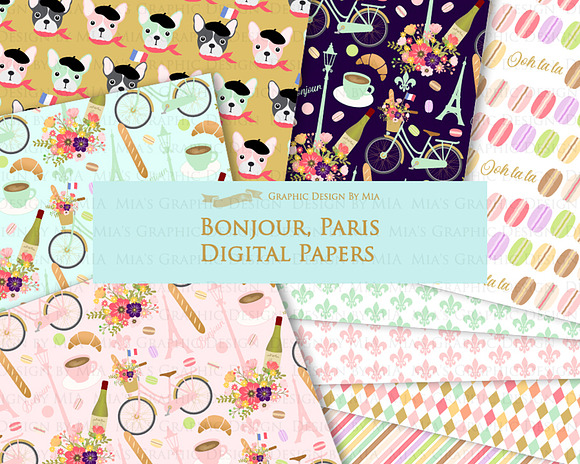 Parisian,Bonjour Paris,Eiffel Tower in Illustrations - product preview 6