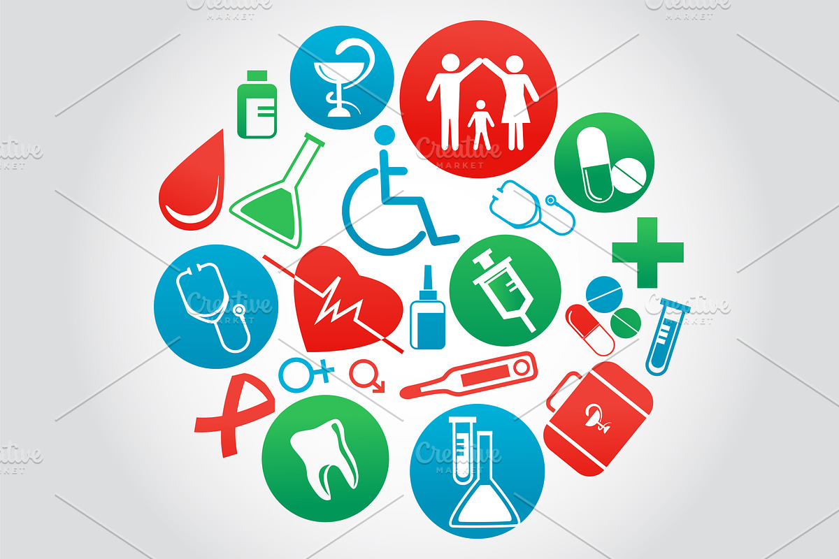 Medical and healthcare icons set in Illustrations - product preview 8