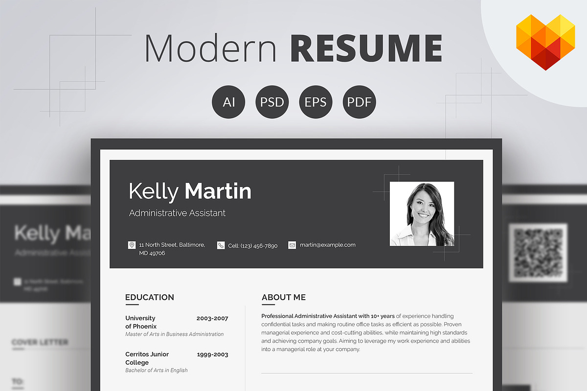 Administrative Assistant Resume in Resume Templates - product preview 8