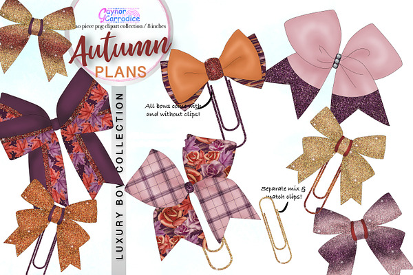 Autumn planner bow collection