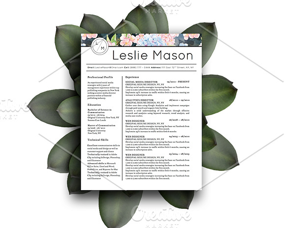 Beautiful Resume CV Template in Resume Templates - product preview 2