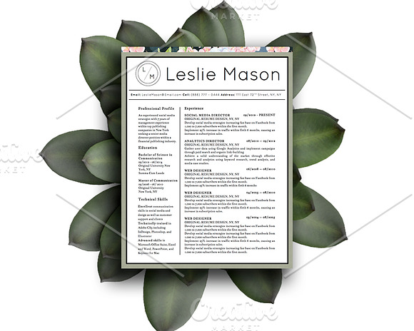 Beautiful Resume CV Template in Resume Templates - product preview 4