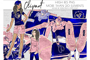navy pink fashion clipart high heels