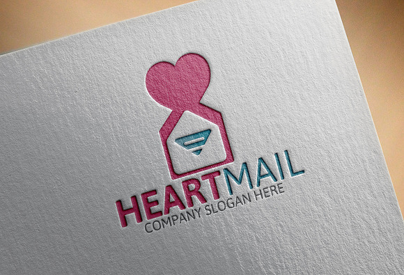 Heart Mail in Logo Templates - product preview 2