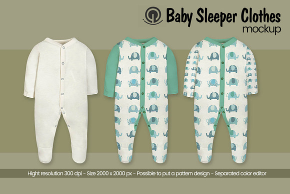 Baby Sleeper Mockup in Product Mockups - product preview 2