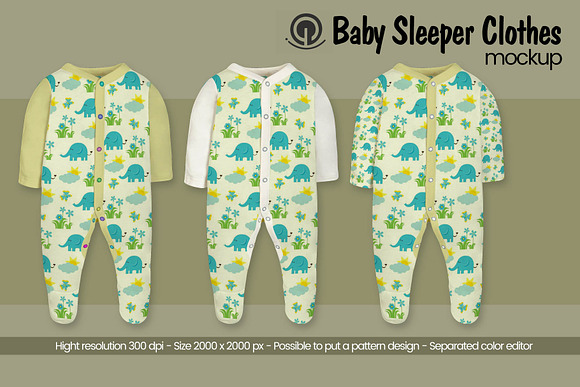 Baby Sleeper Mockup in Product Mockups - product preview 3